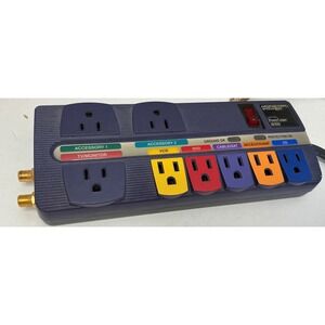 Monster Power AV800 PowerCenter Surge Protector 8 Outlet Color Coded Home Theatr